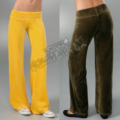 juicy couture wide leg velour pants